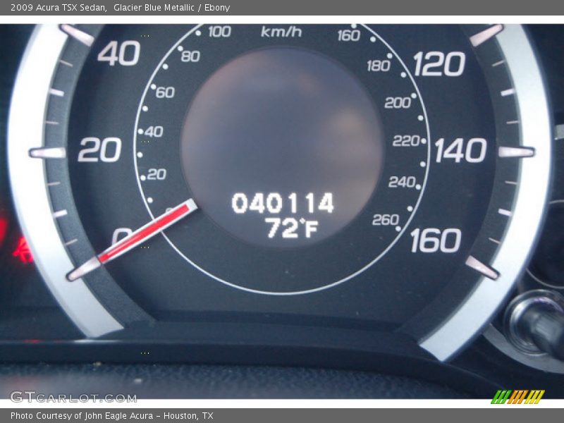 Glacier Blue Metallic / Ebony 2009 Acura TSX Sedan