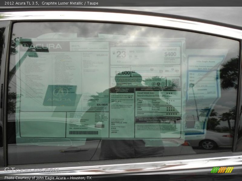Graphite Luster Metallic / Taupe 2012 Acura TL 3.5
