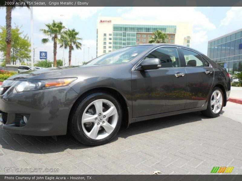 Grigio Metallic / Ebony 2009 Acura TSX Sedan