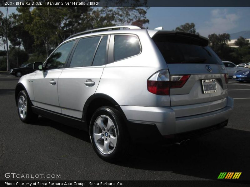 Titanium Silver Metallic / Black 2007 BMW X3 3.0si