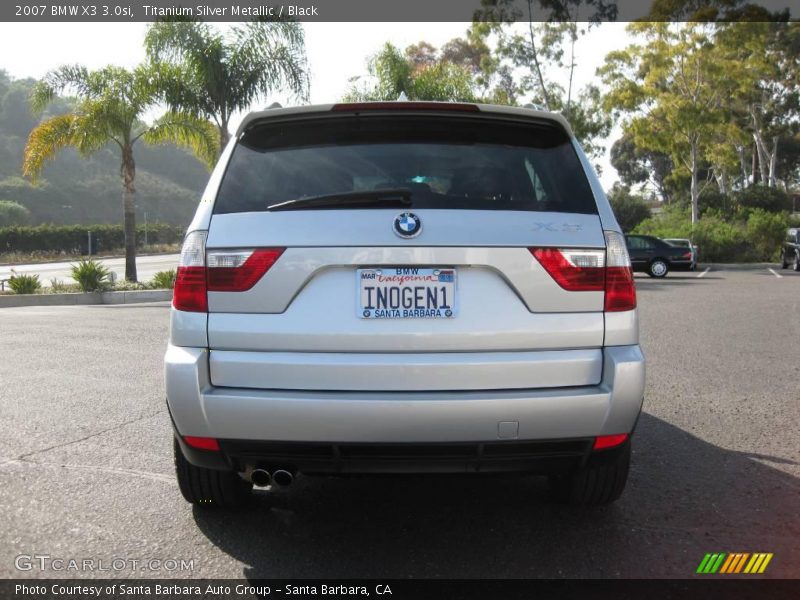 Titanium Silver Metallic / Black 2007 BMW X3 3.0si