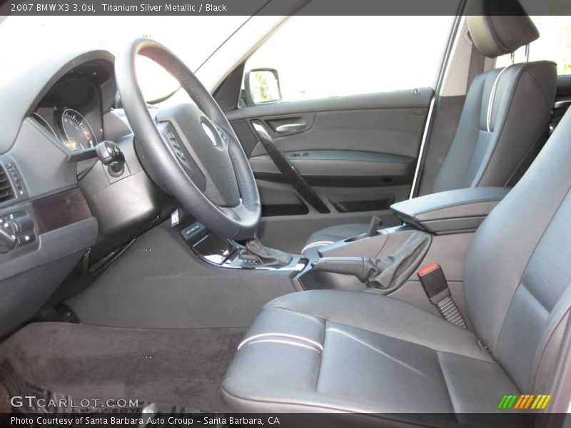 Titanium Silver Metallic / Black 2007 BMW X3 3.0si