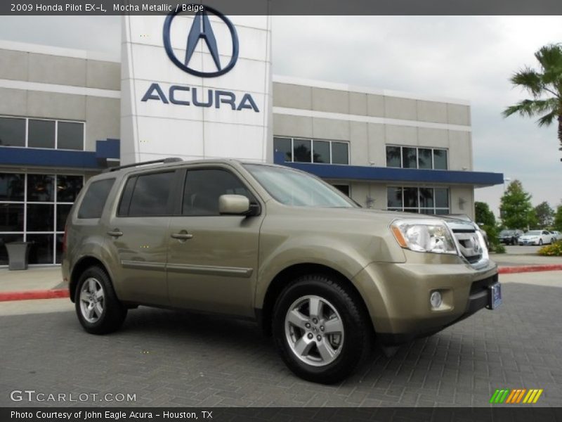 Mocha Metallic / Beige 2009 Honda Pilot EX-L