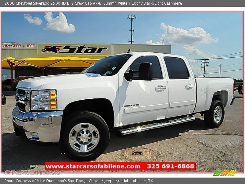 Summit White / Ebony Black/Light Cashmere 2008 Chevrolet Silverado 2500HD LTZ Crew Cab 4x4