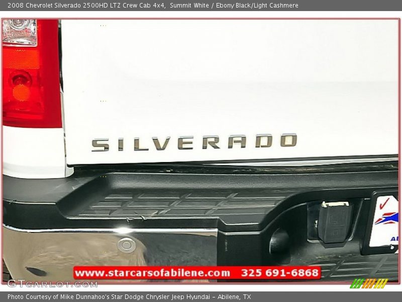 Summit White / Ebony Black/Light Cashmere 2008 Chevrolet Silverado 2500HD LTZ Crew Cab 4x4