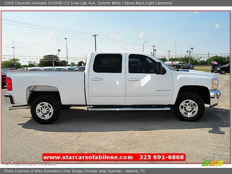 Summit White / Ebony Black/Light Cashmere 2008 Chevrolet Silverado 2500HD LTZ Crew Cab 4x4