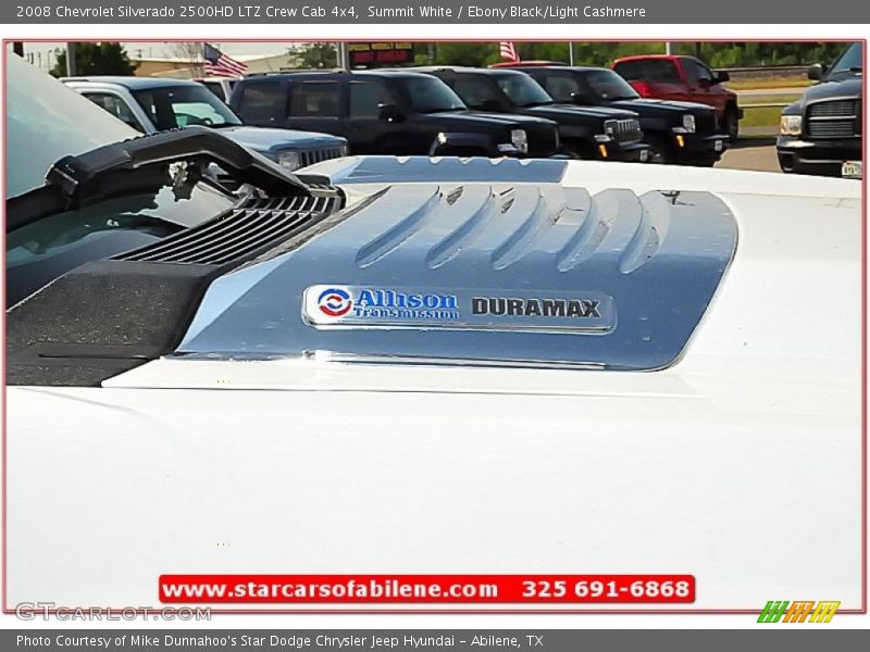 Summit White / Ebony Black/Light Cashmere 2008 Chevrolet Silverado 2500HD LTZ Crew Cab 4x4