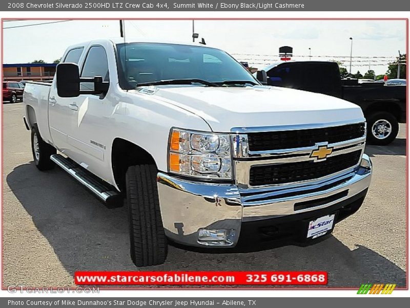 Summit White / Ebony Black/Light Cashmere 2008 Chevrolet Silverado 2500HD LTZ Crew Cab 4x4