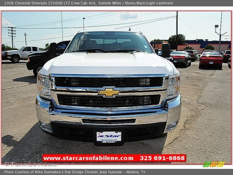 Summit White / Ebony Black/Light Cashmere 2008 Chevrolet Silverado 2500HD LTZ Crew Cab 4x4