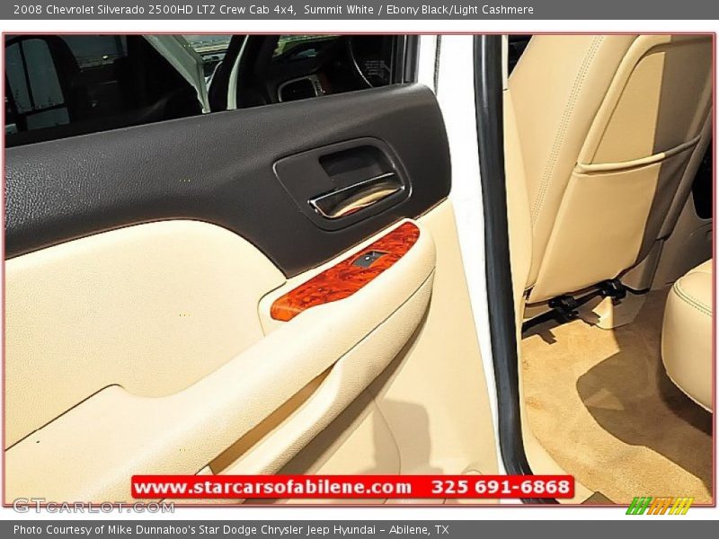 Summit White / Ebony Black/Light Cashmere 2008 Chevrolet Silverado 2500HD LTZ Crew Cab 4x4