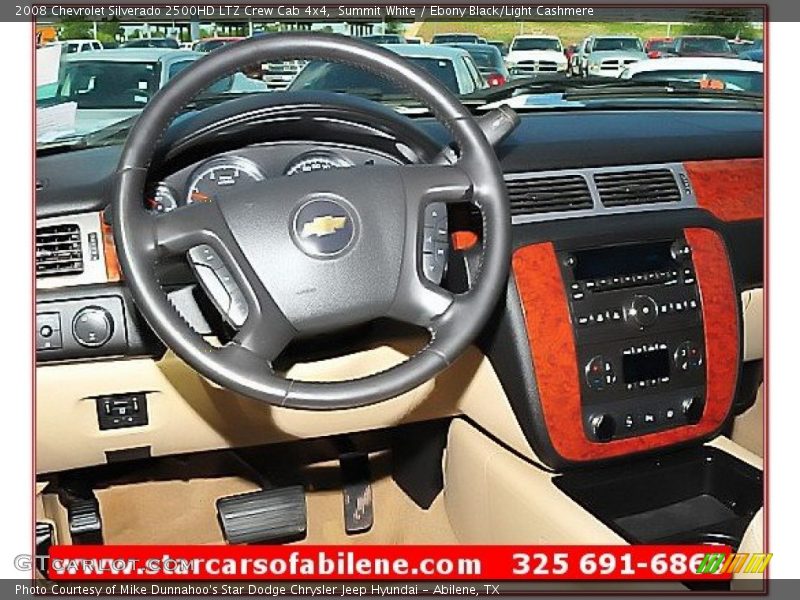 Summit White / Ebony Black/Light Cashmere 2008 Chevrolet Silverado 2500HD LTZ Crew Cab 4x4