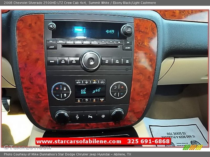 Summit White / Ebony Black/Light Cashmere 2008 Chevrolet Silverado 2500HD LTZ Crew Cab 4x4