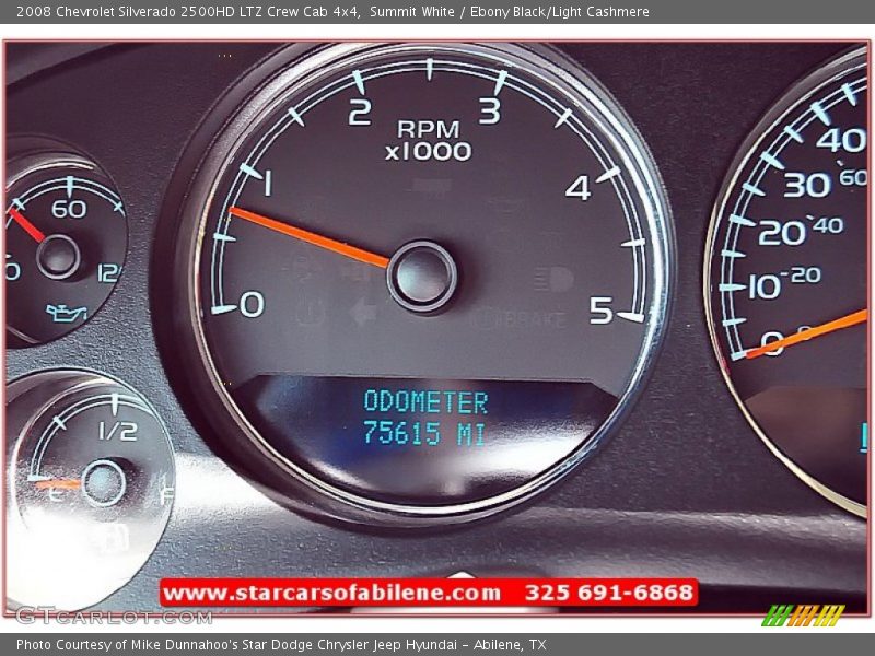 Summit White / Ebony Black/Light Cashmere 2008 Chevrolet Silverado 2500HD LTZ Crew Cab 4x4