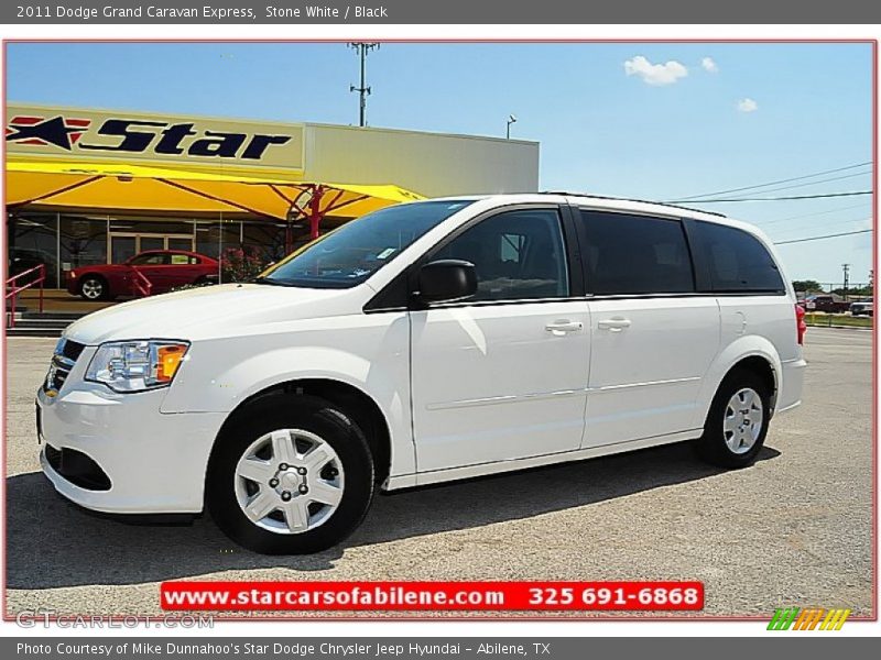 Stone White / Black 2011 Dodge Grand Caravan Express
