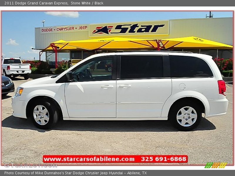 Stone White / Black 2011 Dodge Grand Caravan Express
