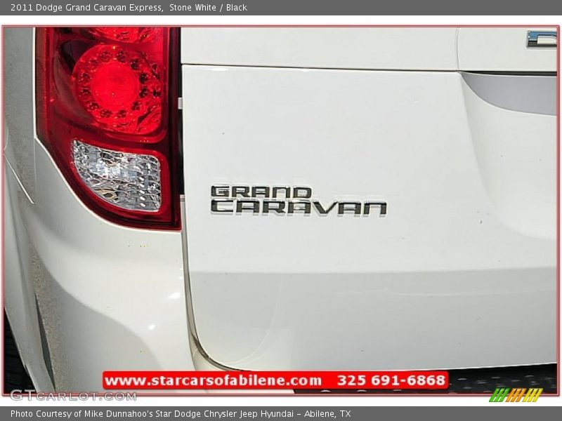 Stone White / Black 2011 Dodge Grand Caravan Express