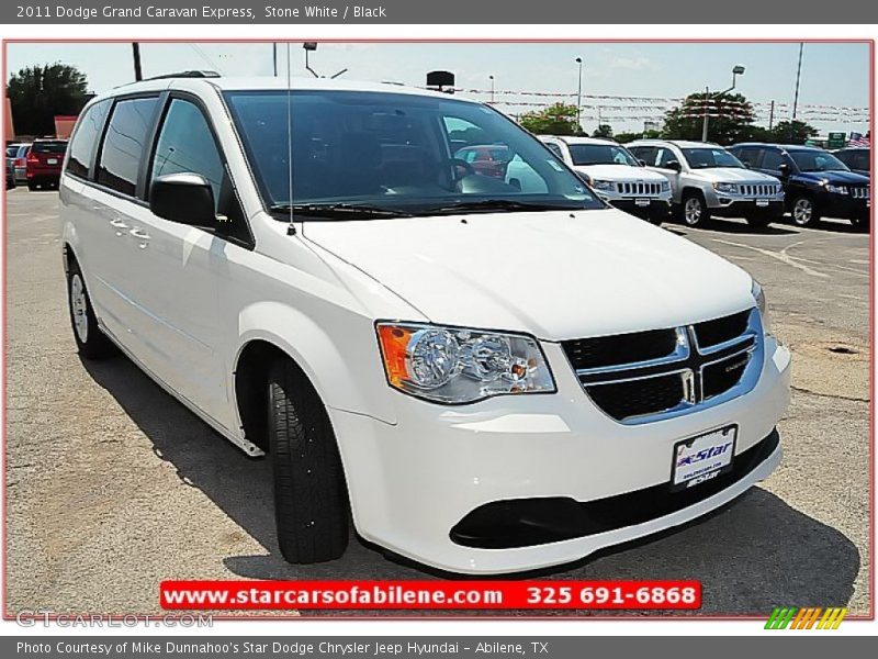 Stone White / Black 2011 Dodge Grand Caravan Express