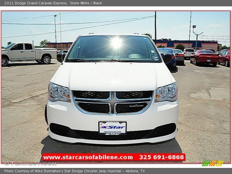 Stone White / Black 2011 Dodge Grand Caravan Express