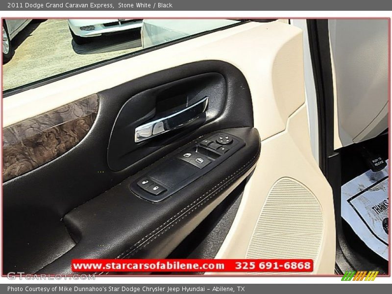 Stone White / Black 2011 Dodge Grand Caravan Express