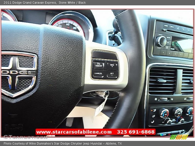Stone White / Black 2011 Dodge Grand Caravan Express