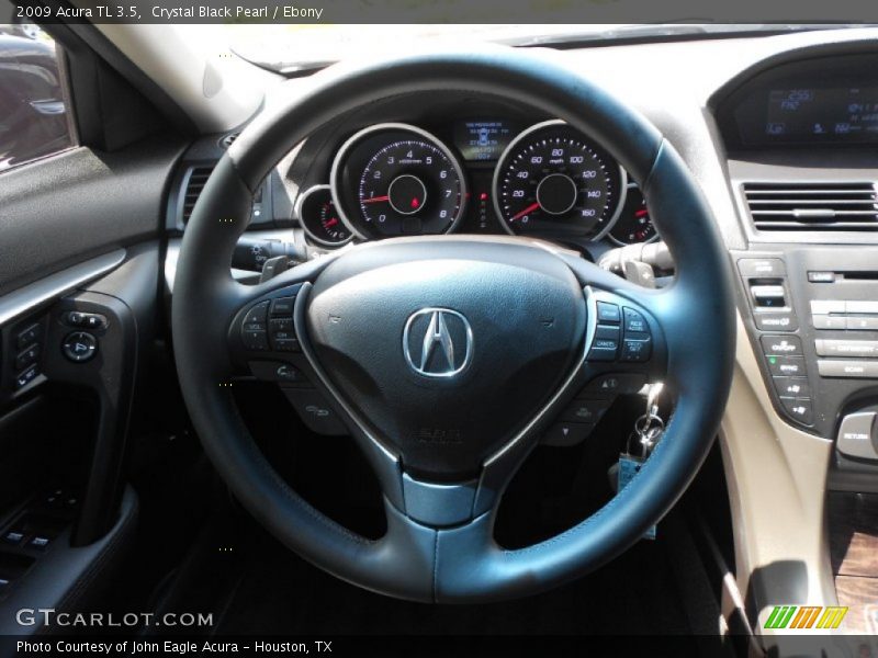 Crystal Black Pearl / Ebony 2009 Acura TL 3.5