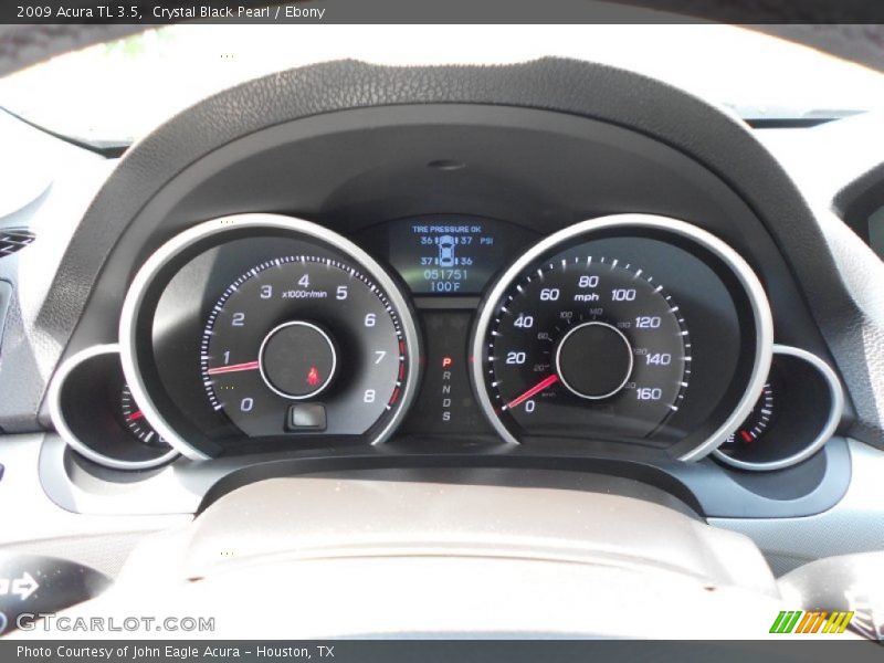 Crystal Black Pearl / Ebony 2009 Acura TL 3.5