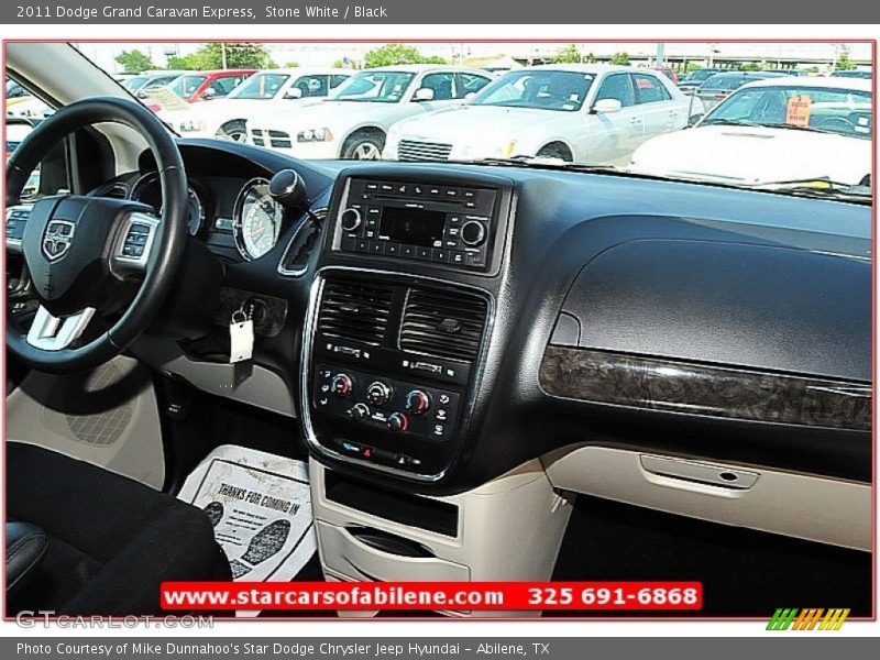 Stone White / Black 2011 Dodge Grand Caravan Express