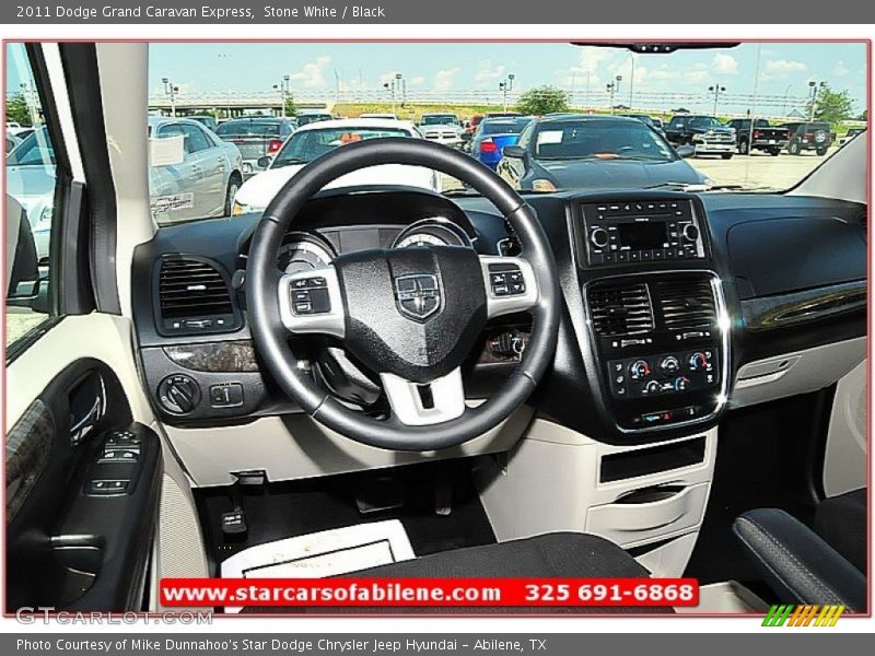 Stone White / Black 2011 Dodge Grand Caravan Express