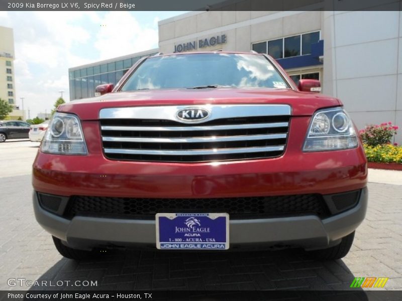 Spicy Red / Beige 2009 Kia Borrego LX V6