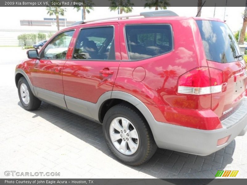 Spicy Red / Beige 2009 Kia Borrego LX V6