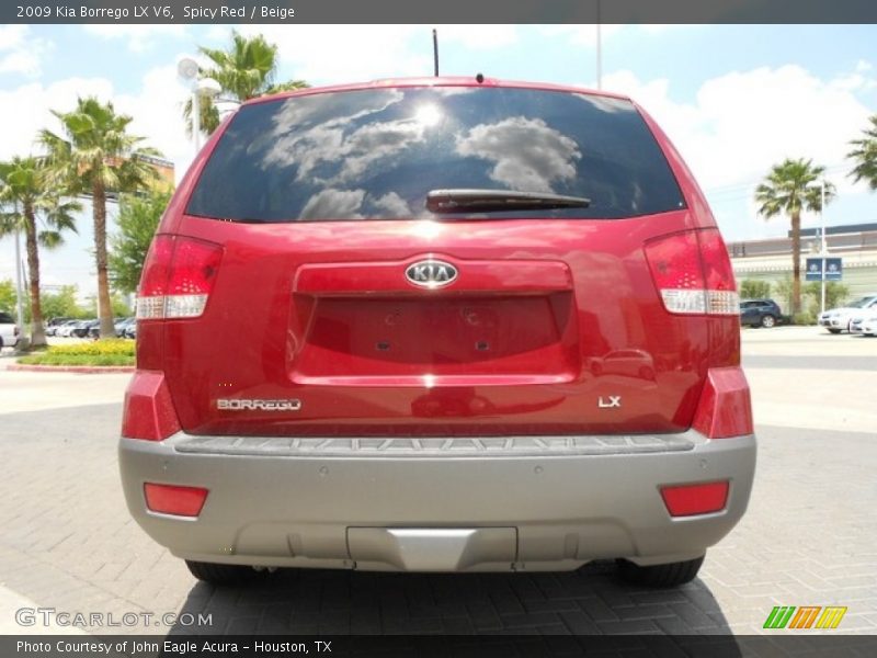 Spicy Red / Beige 2009 Kia Borrego LX V6