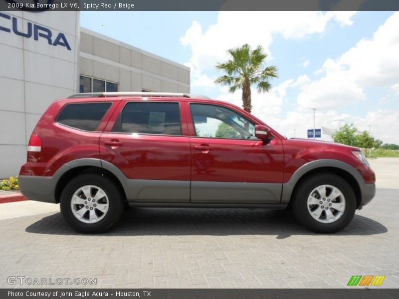Spicy Red / Beige 2009 Kia Borrego LX V6