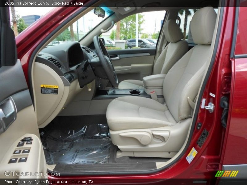 Spicy Red / Beige 2009 Kia Borrego LX V6