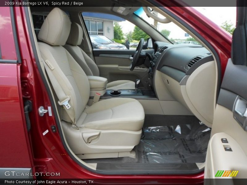 Spicy Red / Beige 2009 Kia Borrego LX V6