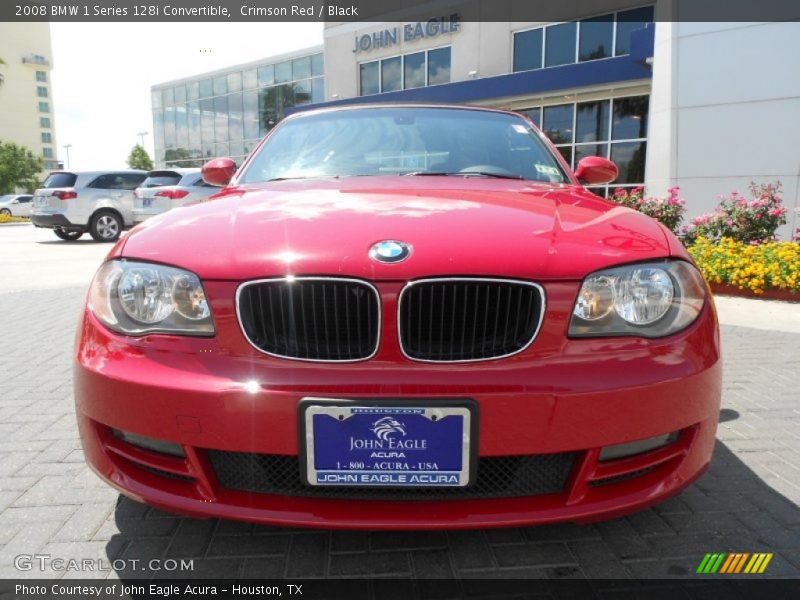 Crimson Red / Black 2008 BMW 1 Series 128i Convertible