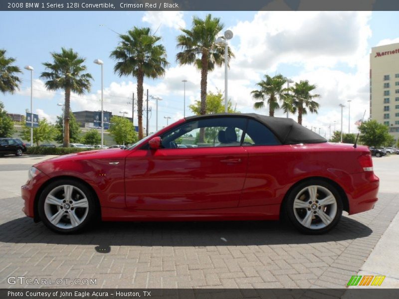 Crimson Red / Black 2008 BMW 1 Series 128i Convertible