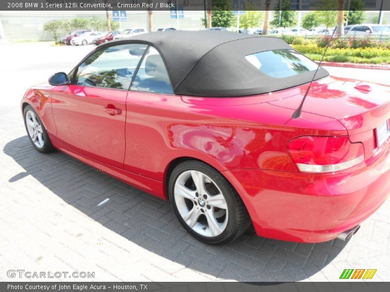 Crimson Red / Black 2008 BMW 1 Series 128i Convertible