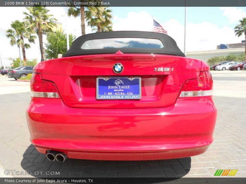 Crimson Red / Black 2008 BMW 1 Series 128i Convertible