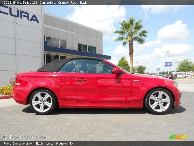 Crimson Red / Black 2008 BMW 1 Series 128i Convertible