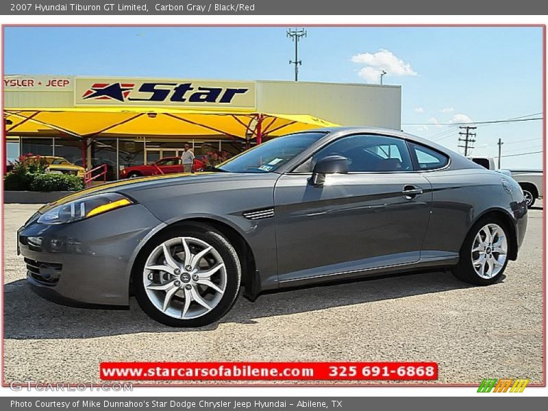 Carbon Gray / Black/Red 2007 Hyundai Tiburon GT Limited