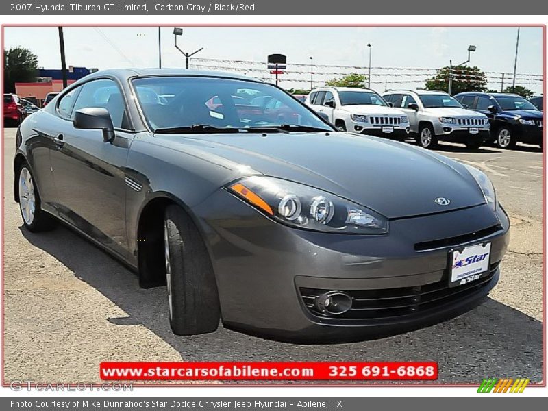 Carbon Gray / Black/Red 2007 Hyundai Tiburon GT Limited