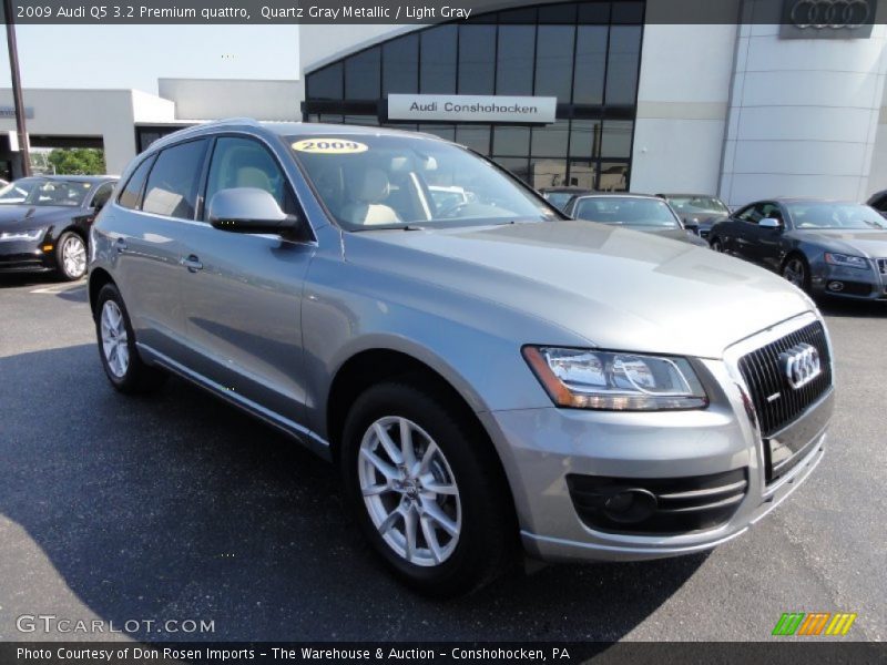 Quartz Gray Metallic / Light Gray 2009 Audi Q5 3.2 Premium quattro