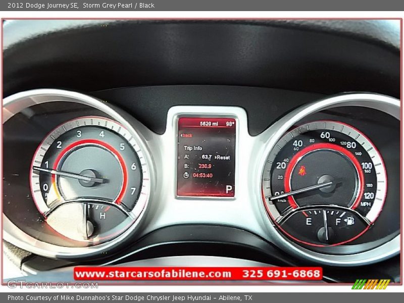 Storm Grey Pearl / Black 2012 Dodge Journey SE