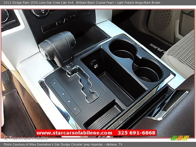 Brilliant Black Crystal Pearl / Light Pebble Beige/Bark Brown 2011 Dodge Ram 1500 Lone Star Crew Cab 4x4