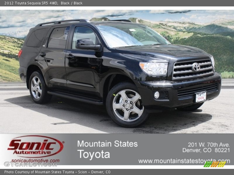 Black / Black 2012 Toyota Sequoia SR5 4WD