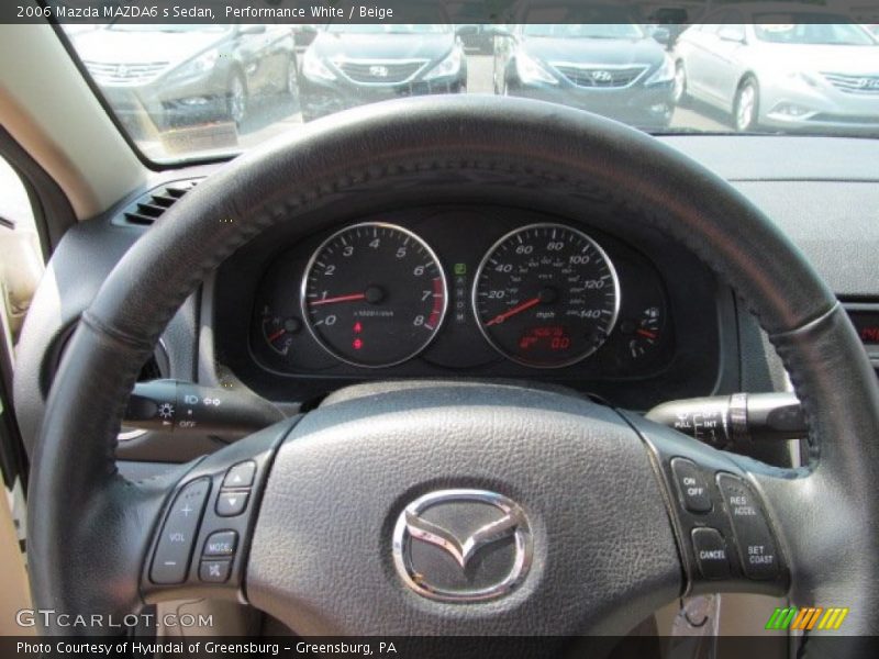 Performance White / Beige 2006 Mazda MAZDA6 s Sedan