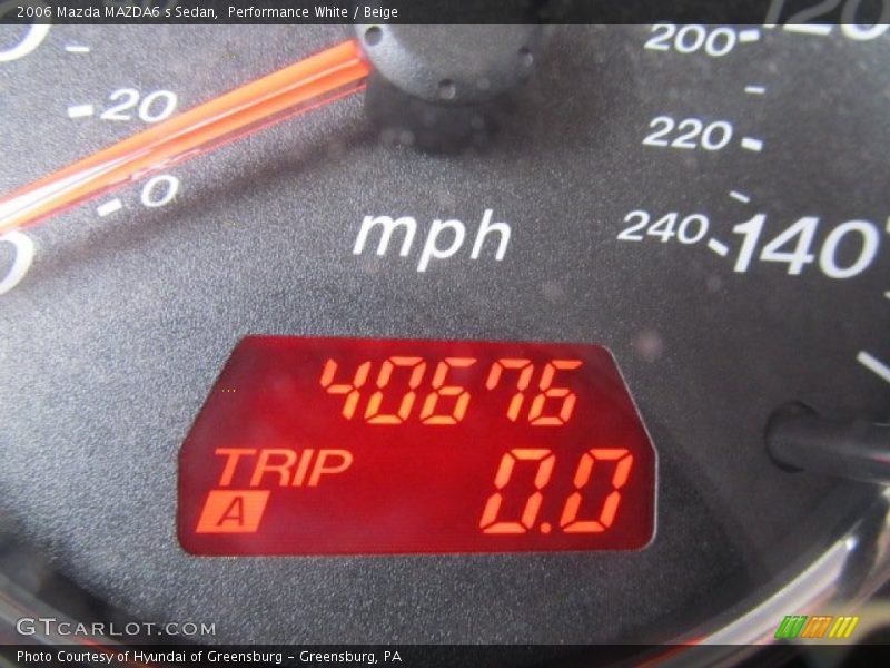 Performance White / Beige 2006 Mazda MAZDA6 s Sedan