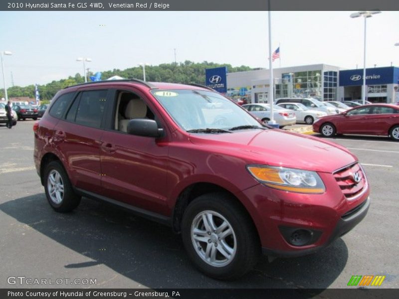 Venetian Red / Beige 2010 Hyundai Santa Fe GLS 4WD