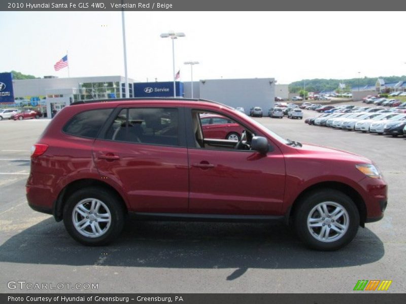 Venetian Red / Beige 2010 Hyundai Santa Fe GLS 4WD