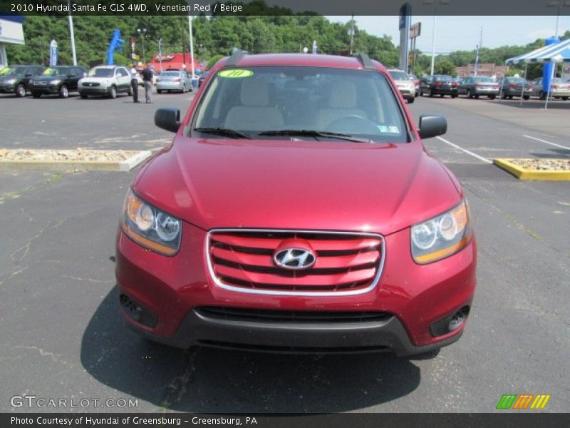 Venetian Red / Beige 2010 Hyundai Santa Fe GLS 4WD